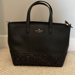 Black glitter Kate Spade purse